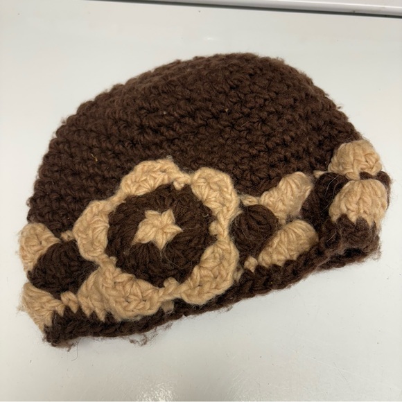 Handcrafted Brown and Tan Crochet Beanie - Picture 1 of 5